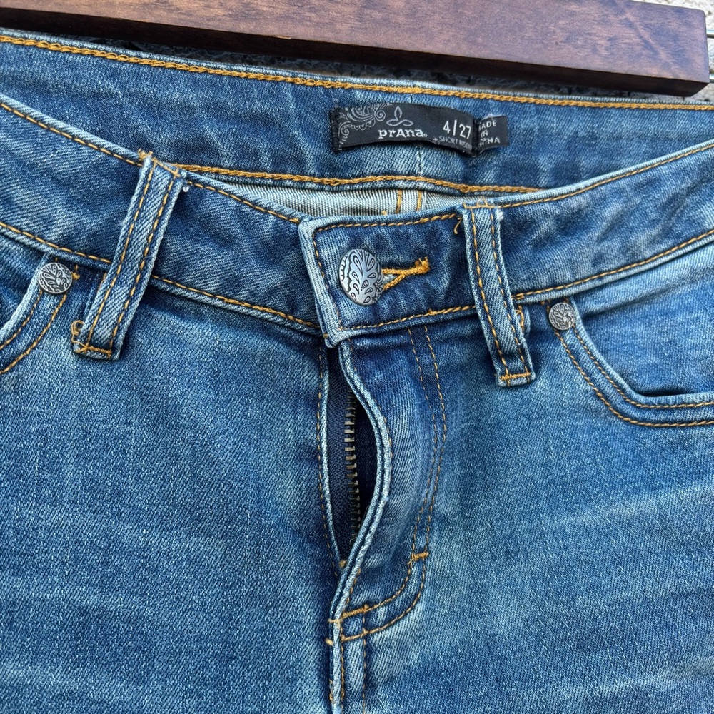 Prana Blue Skinny Jeans with Tapered Leg - Picture 2 of 7